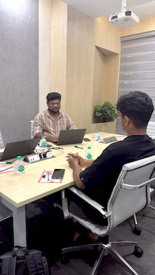 upGrad Chennai Office - student and parents with the counselling team after their study abroad session